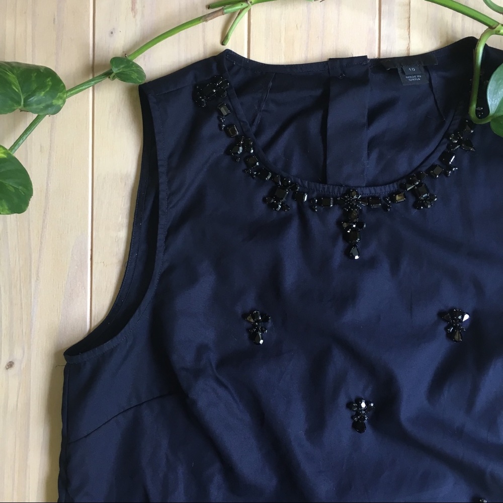 J. Crew Jeweled Cotton Shell